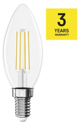 LED žárovka Filament svíčka / E14 / 1,8 W (25 W) / 250 lm / teplá bílá