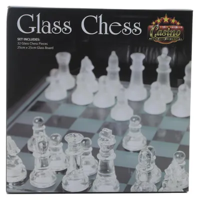 Obrázek produktu pro Skleněný šachový set Merkloos 25x25cm