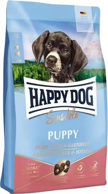 Image de Happy Dog Croquettes Sensible Puppy saumon & pomme de terre 1kg