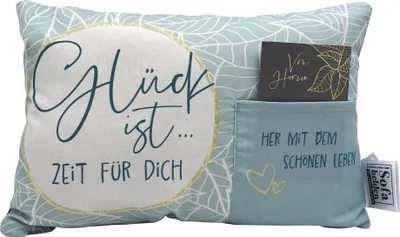 Produktbild von Geschenk-Kissen mit Karte, Glückskissen