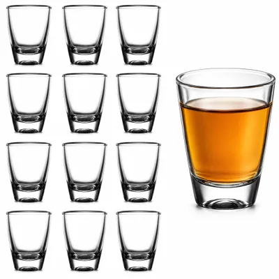 12 Schnapsgläser 32 ml/3 cl, Glas, spülmaschinenfest, dicker Boden