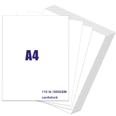 Obrázok produktu pre 120 kusov formátu A4, biely kartón, vhodný na pozvánky a DIY projekty