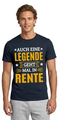 Produktbild von Spreadshirt Legende geht in Rente | Abschiedgeschenk Rentner Männer T-Shirt, L, Navy