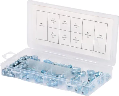 Image de KS TOOLS Assortiment de graisseurs M 6 - 8 - 10 x 1 110 pcs - 970.0030