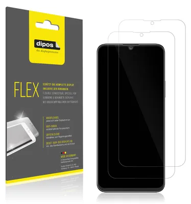 Produktbild von 2x Schutzfolie für Honor Play30 Folie, 100% Displayabdeckung, dipos Flex
