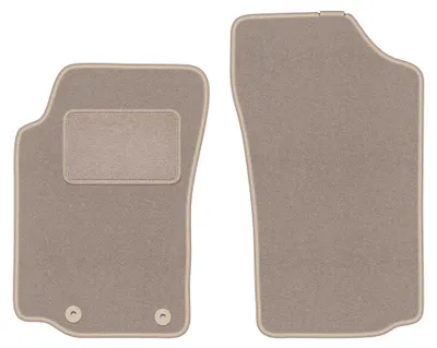Produktbild von Velours-Fußmatten Vorne für Peugeot 306 1993-2001 (Cabrio) – 2-tlg, Beige, passgenau – Wielganizator LUX