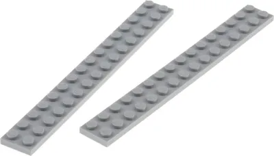 Produktbild von 2x Lego Bau Stein Platte 2x16 neu-hell grau Leiste Star Wars 4211486 4282