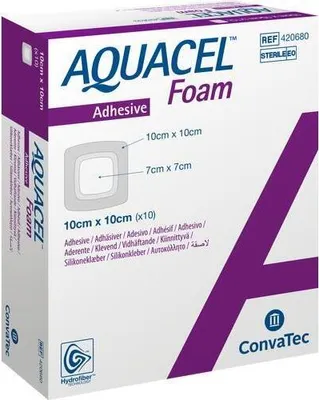Immagine prodotto di Aquacel Schiuma adesiva 10x10 cm medicazione 10 pz