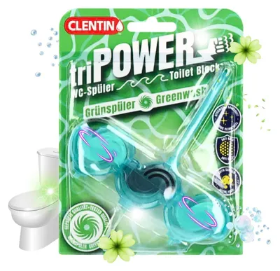 Produktbild von CLENTIN WC Stein Duftspüler 11 St x 45g - Grün / Anti Kalk WC Reiniger