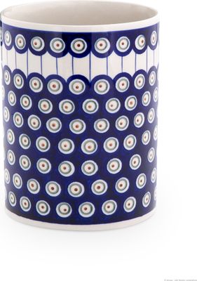 Original Bunzlauer Keramik 1,9L Vase "Sophia" Ø13xH17,6cm – zylindrische Blumenvase, Dekor 8