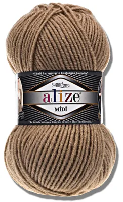 Zdjęcie produktu dla Alize 1x 100 g wełna Superlana Midi, jednolita, szydełkowanie, dzierganie (466)