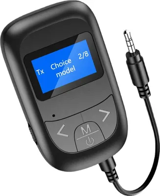 Immagine prodotto di adattatore vivavoce 3 in 1 Bluetooth 5.0 Audio Transmitter Receiver Car Kit Music Aux Nero