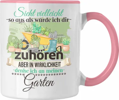 Produktbild von Trendation - Gärtner Geschenk Tasse Hobbygärtner Liebhaber Geschenkidee Lustiger Spruch (Rosa)