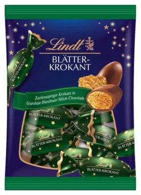 Produktbild von Lindt Blätterkrokant Zapfen Doppeldreh aus Milchschokolade 90g
