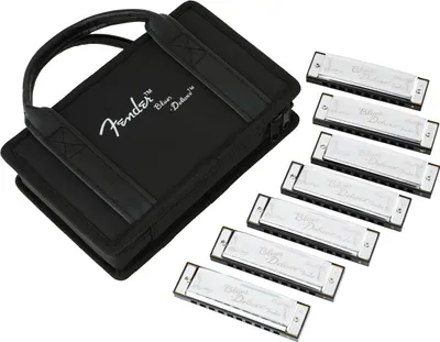 Obrázek produktu pro Fender Blues Deluxe 7 Pack C-G-D-F-E-Bb-A Diatonická ústní harmonika