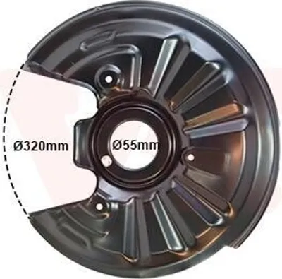 Produktbild von VAN WEZEL Spritzblech Bremsscheibe für VW Golf VI Cabrio (517) Hinten Rechts 5768374 Ankerblech