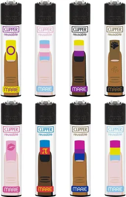 Produktbild von Clipper Feuerzeug 8er Set Nails