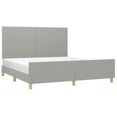 Obrázok produktu pre Posteľ bez matraca bledosivý 180x200 cm látka