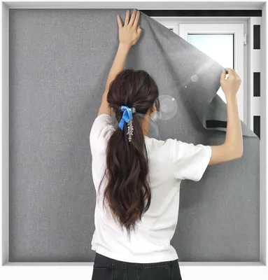 Produktbild von Dachfenster Rollo 200 x 150 cm, grau, Verdunkelungsstoff, ohne Bohren, für Schlafzimmer