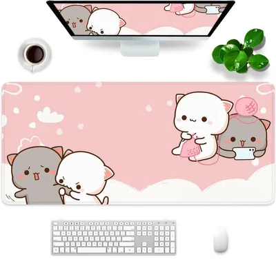 Immagine prodotto di Tappetino per mouse da gaming Minicee XXL 90×40 cm, rosa