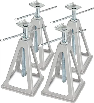 Produktbild von Alu Stützbock 4er Set | L-Profil | 1000Kg Tragkraft | 42cm Höhe | L-Aufnahme