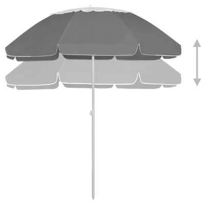 Zdjęcie produktu dla vidaXL Parasol plażowy antracytowy 300 cm