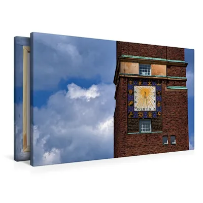 Produktbild von Calvendo Textil-Leinwand 90 cm x 60 cm quer Sonnenuhr am Hochzeitsturm, Rank Claus-Uwe; 7379219