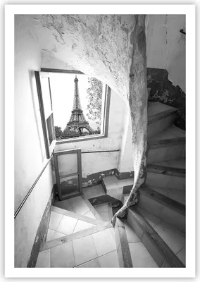 Produktbild von Poster - Poster ohne Rahmen - Treppe Turm Eiffel - 70x100 cm - Wand Bild - Wanddeko - Wandbilder - Kunstposter - Wandposter - Bilder - Kunstdruck - Wanddekoration - Wandbild - P2XPA70x100-5155
