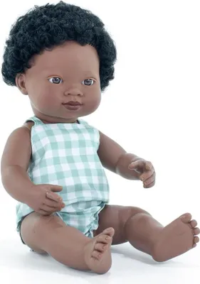 Produktbild von Miniland Puppe afrikanischer Junge 38cm - pädagogische Spielzeugpuppe