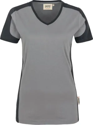 Produktbild von Hakro Women-V-T-Shirt-Contrast  Performance - Titan/Anthrazit - Größe M