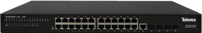 Zdjęcie produktu dla Przełącznik Ethernet Televes SWI2-24 L2+:24xGbE+4S (769144)