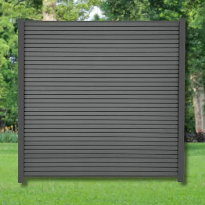 Produktbild von WPC Zaun Sichtschutzzaun Sichtschutz Rhombus Anthrazit Komplettset 180x185 cm 10 Zäune + 11 Pfosten