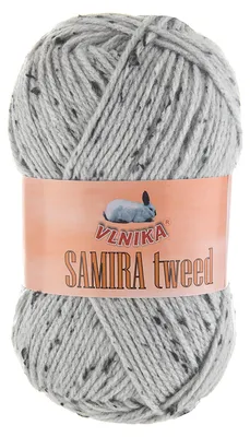 100g Strickgarn Samira Tweed Klassikgarn Strickwolle Handstrickgarne grau