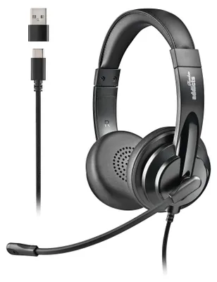Image de NGS VOX605 Casque filaire USB-C Casque appels/musique USB Type C Noir