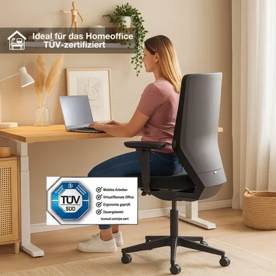 Produktbild von ASSMANN Elektrisch Höhenverstellbarer Familien Schreibtisch Pitino Eiche Natura Weiß, 180x80cm, Memoryfunktion, Kollisionsschutz, 2-fach-Motorik