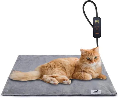 Produktbild von Toozey Katzen & Hund Heizmatte Innen 47 * 28cm, Timing & Temperatur Einstellbar Sicher Elektrisch Haustier Heizdecke, für Haustierbedarf und Zuhause