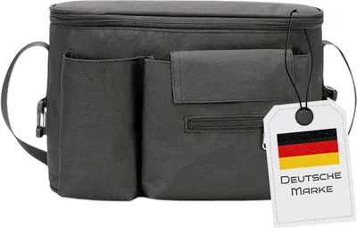 Zdjęcie produktu dla Organizer do wózka dziecięcego Torba do wózka dziecięcego Torba na kubek Torba na przewijak 33 x 15 x 19,5 cm Tkanina Oxford Czarny