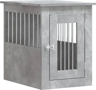 Zdjęcie produktu dla vidaXL Klatka dla psa w stylu meblowym betonowa szara 45x62x59 cm materiał drewnopochodny