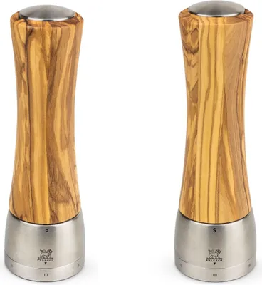 Produktbild von PEUGEOT Mühlenset 21cm Olivenholz Pfeffermühle Salzmühle Stahlmahlwerk MADRAS