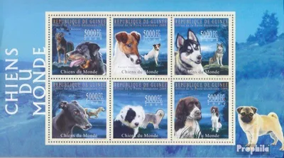 Produktbild von Briefmarken Guinea 2009 Mi 7198-7203 Kleinbogen (kompl. Ausgabe) postfrisch Hunde der Welt