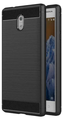 Image de Housse en TPU pour Nokia 3 Housse de protection pour téléphone portable Aspect carbone Housse de protection