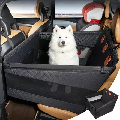 Hundeautositz verstärkt 73x56x54,5 cm wasserdicht rutschfest schwarz