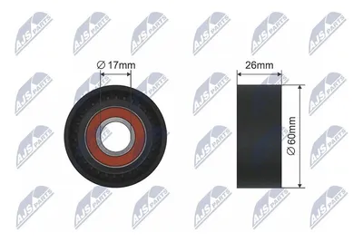Produktbild von NTY Spannrolle Keilriemen RNK-BM-033 für BMW 3 Touring (E91) 26mm 17mm 60mm