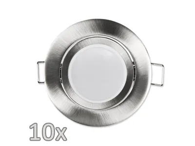 Produktbild von Einbauleuchten-Set McShine, 10xRahmen, 10xLED-Modul, 3W, 265lm, 230V, schwenkbar