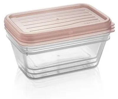 Obrázek produktu pro Dózy s víkem 4FOOD 0,7 l, 3 ks