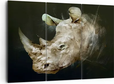 Produktbild von Bild auf Leinwand - Leinwandbild - Tier Abstraktion - 165x110cm - Wand Bild - Wanddeko - Leinwanddruck - Bilder - Kunstdruck - Wanddekoration - Leinwand bilder - Wandkunst - CE165x110-3969