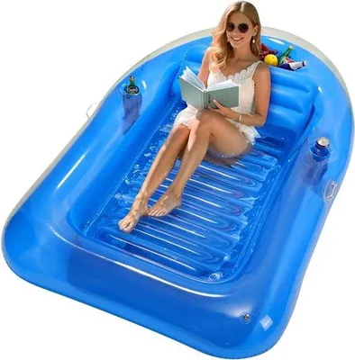 Immagine prodotto di Materasso gonfiabile con schienale – Letto gonfiabile per adulti – Lettino da piscina – Materasso gonfiabile da piscina – Lettino gonfiabile da piscina – Materasso gonfiabile con portabicchieri – Lettino gonfiabile da piscina