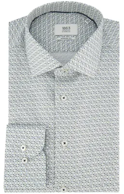 Produktbild von Eterna Modern Fit Hemd weiß grün blau Muster