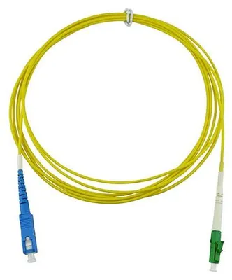 Imagen del producto de Cable de conexión de fibra óptica monomodo BlueOptics Simplex, con conectores LC/APC y SC/UPC, de 50 metros