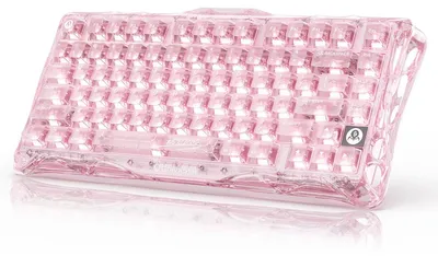 Imagen del producto de Teclado mecánico para juegos, formato compacto 75%, retroiluminación RGB, conexión inalámbrica USB y Bluetooth